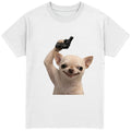 EvilDog Holding a Gun T-Shirt