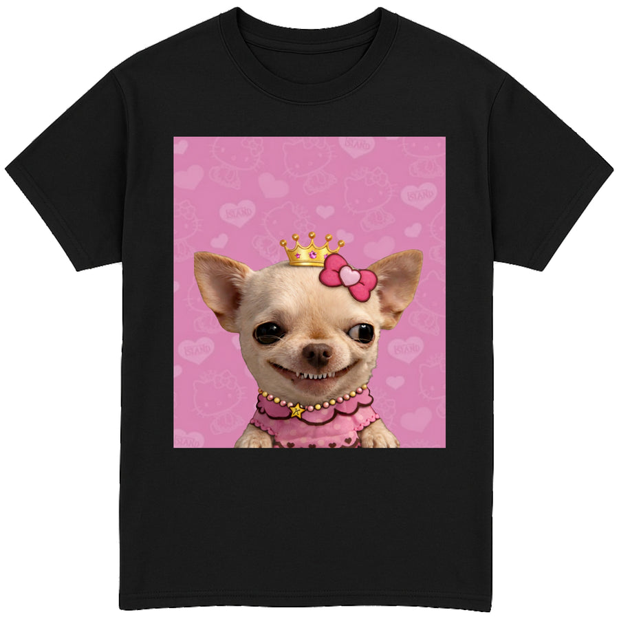 EvilDog Wearing a Gold Crown T-Shirt