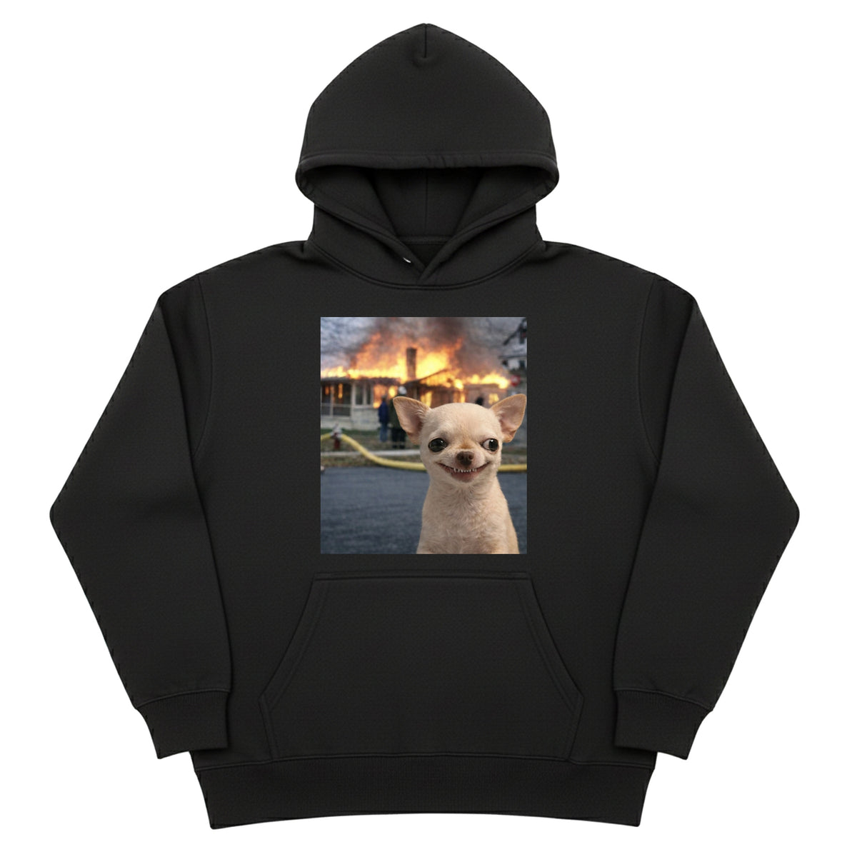 EvilDog Burning House Hoodie