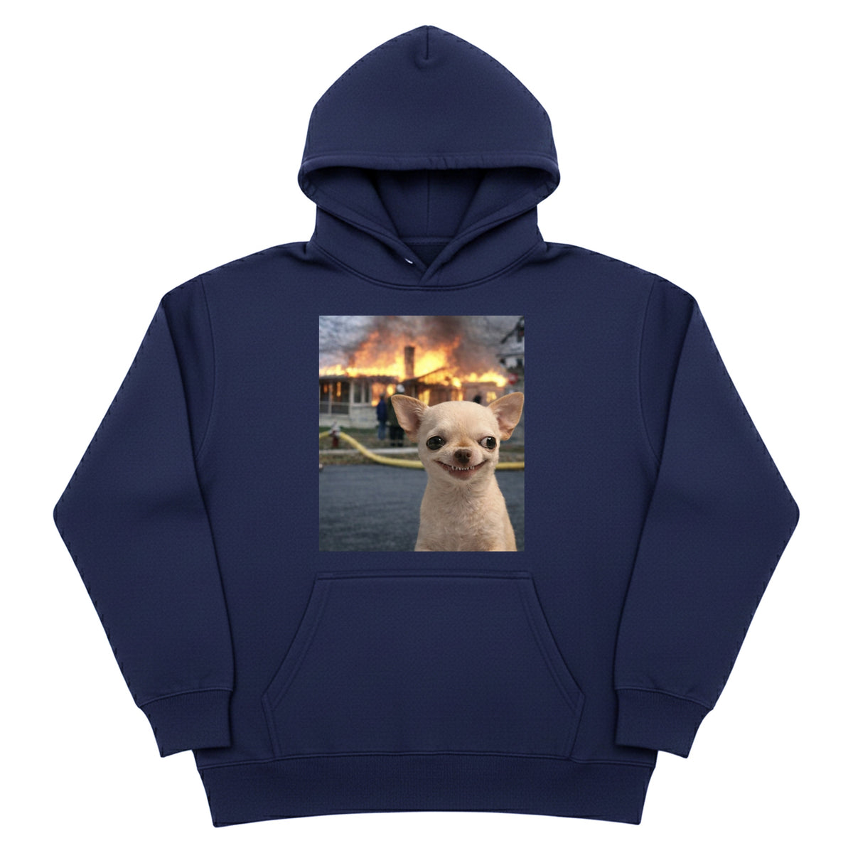 EvilDog Burning House Hoodie